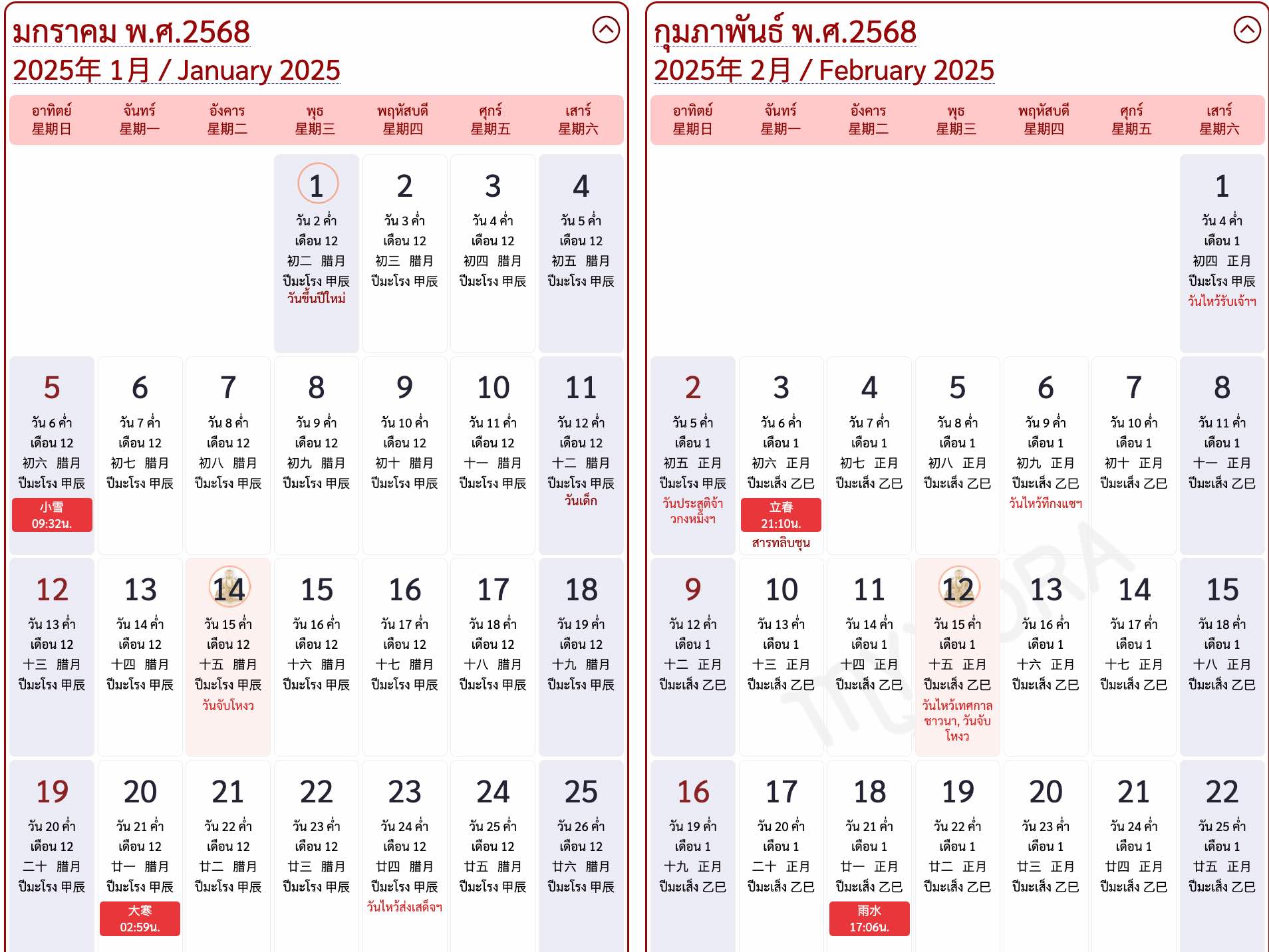 วันตรุษจีน 2568 วันที่เท่าไหร่ ดูตารางวันหยุดปีใหม่ทางจันทรคติปี 2025